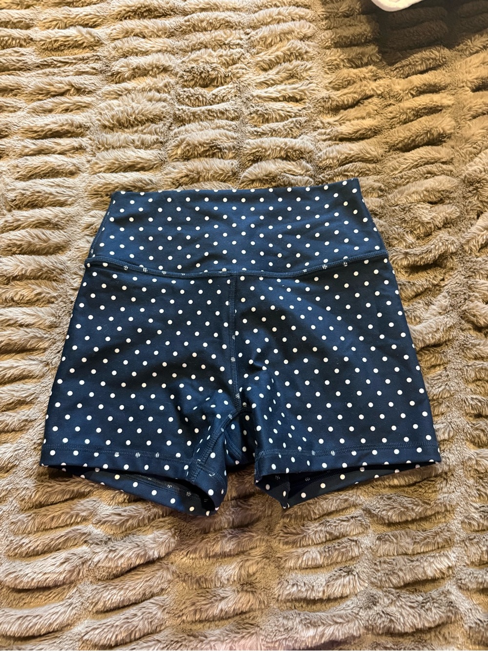 Hollister navy blue polkadot biker shorts